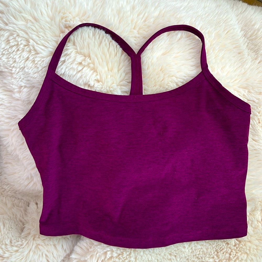 Beyond Yoga Purple Racerback Cropped Camisole